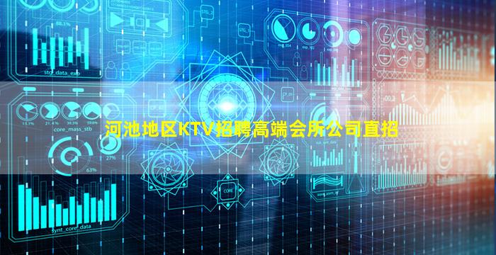 河池地区KTV招聘高端会所公司直招